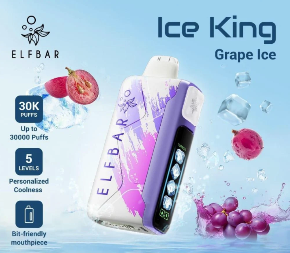Elf Bar Ice King 30K拋棄式|五檔清涼度調節|30000口冰涼體驗:圖片 5