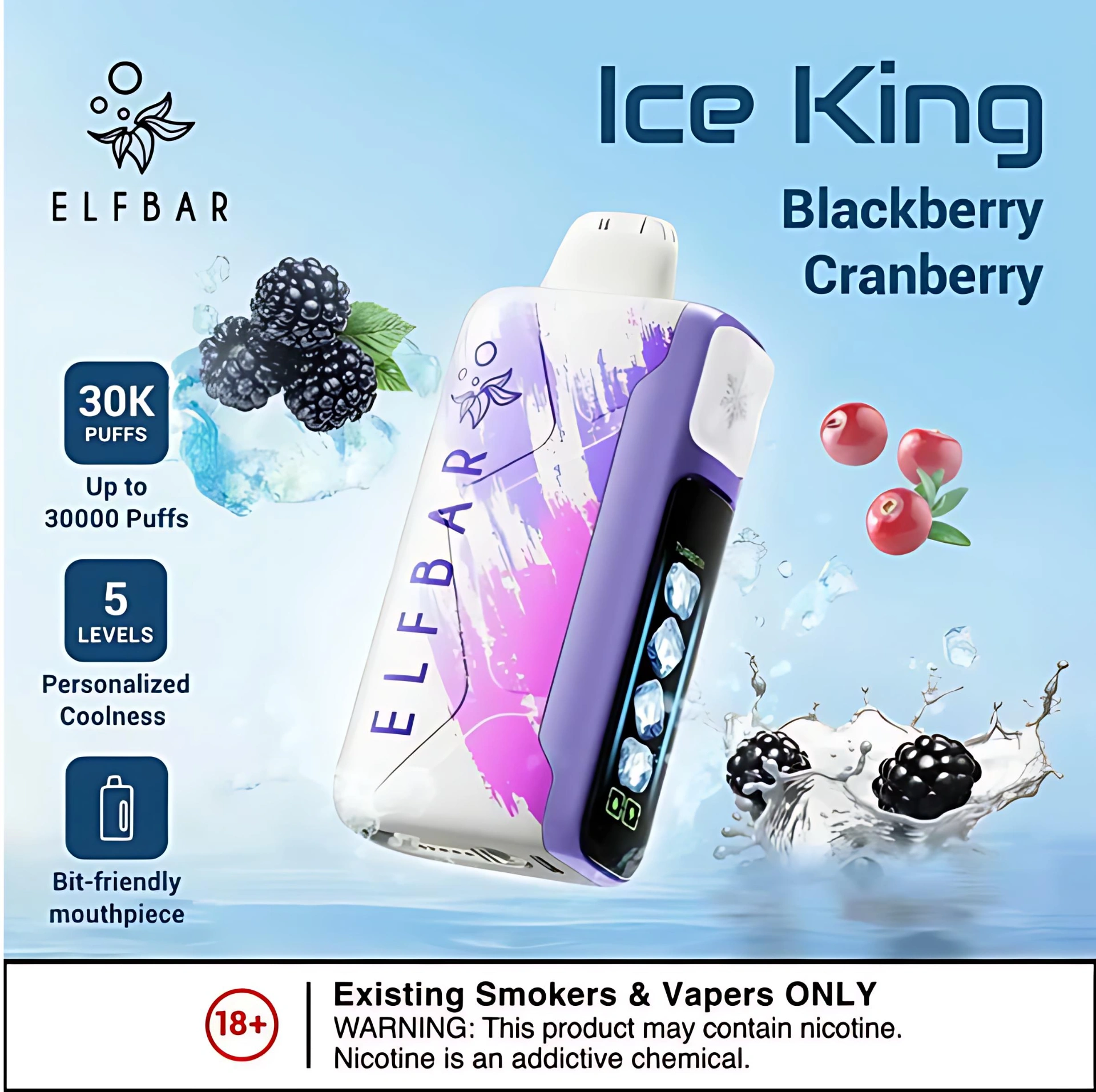 Elf Bar Ice King 30K拋棄式|五檔清涼度調節|30000口冰涼體驗:圖片 10