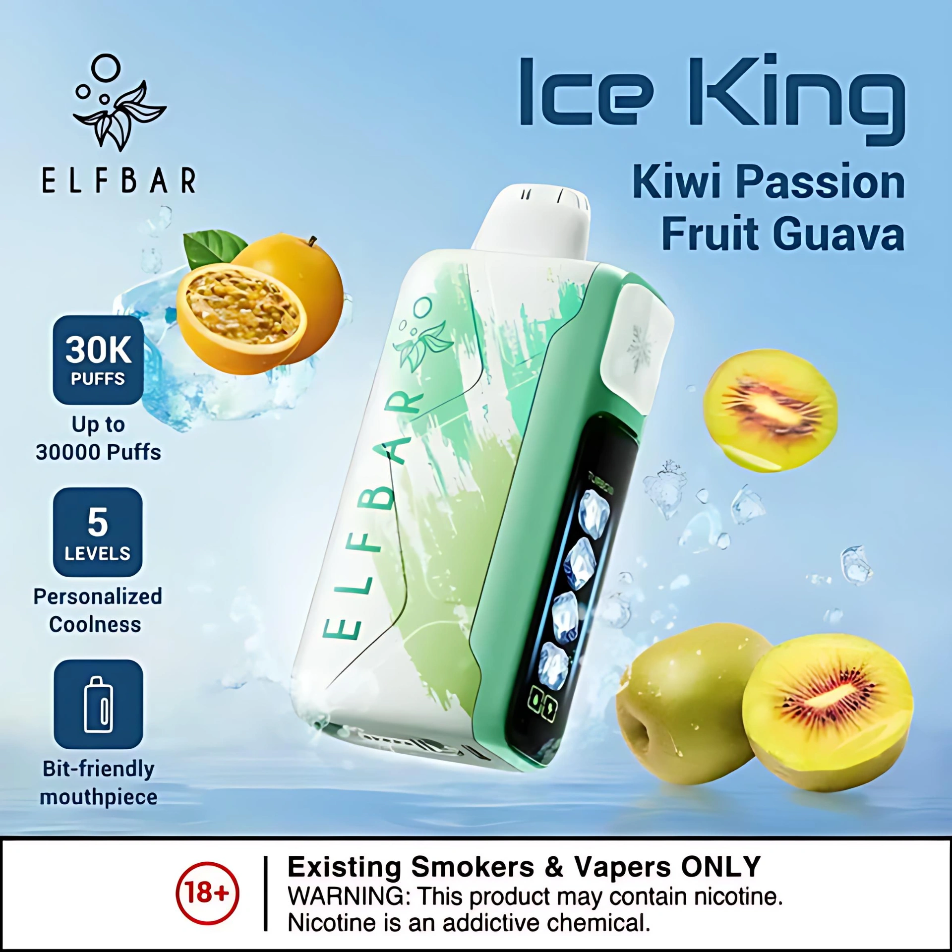 Elf Bar Ice King 30K拋棄式|五檔清涼度調節|30000口冰涼體驗:圖片 16