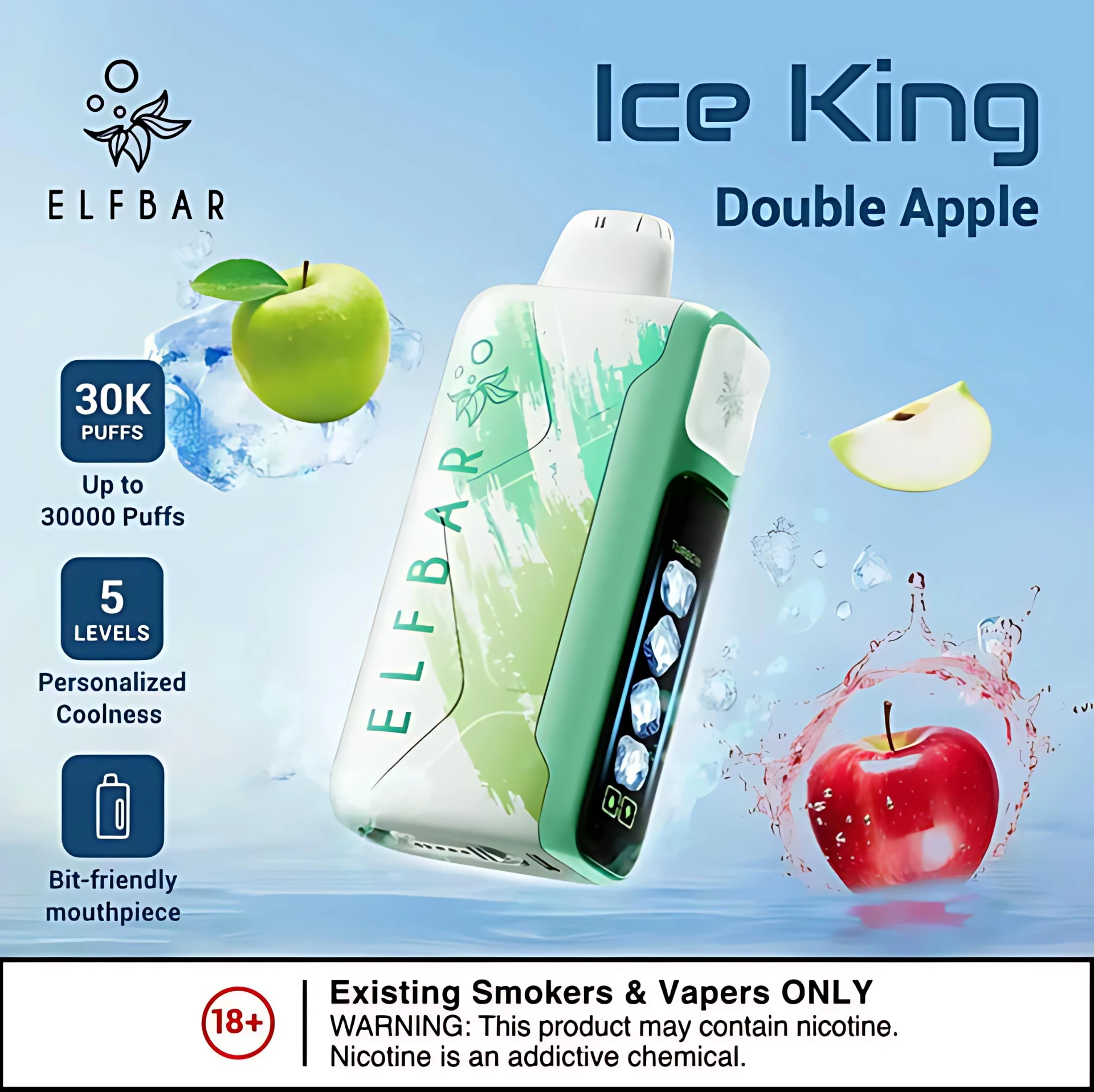 Elf Bar Ice King 30K拋棄式|五檔清涼度調節|30000口冰涼體驗:圖片 12